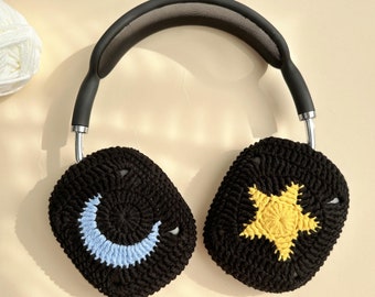 Star and Moon Crocheted Airpods Max Cases  Headphone Covers Cute AirPod Max Cover Handmade Gifts