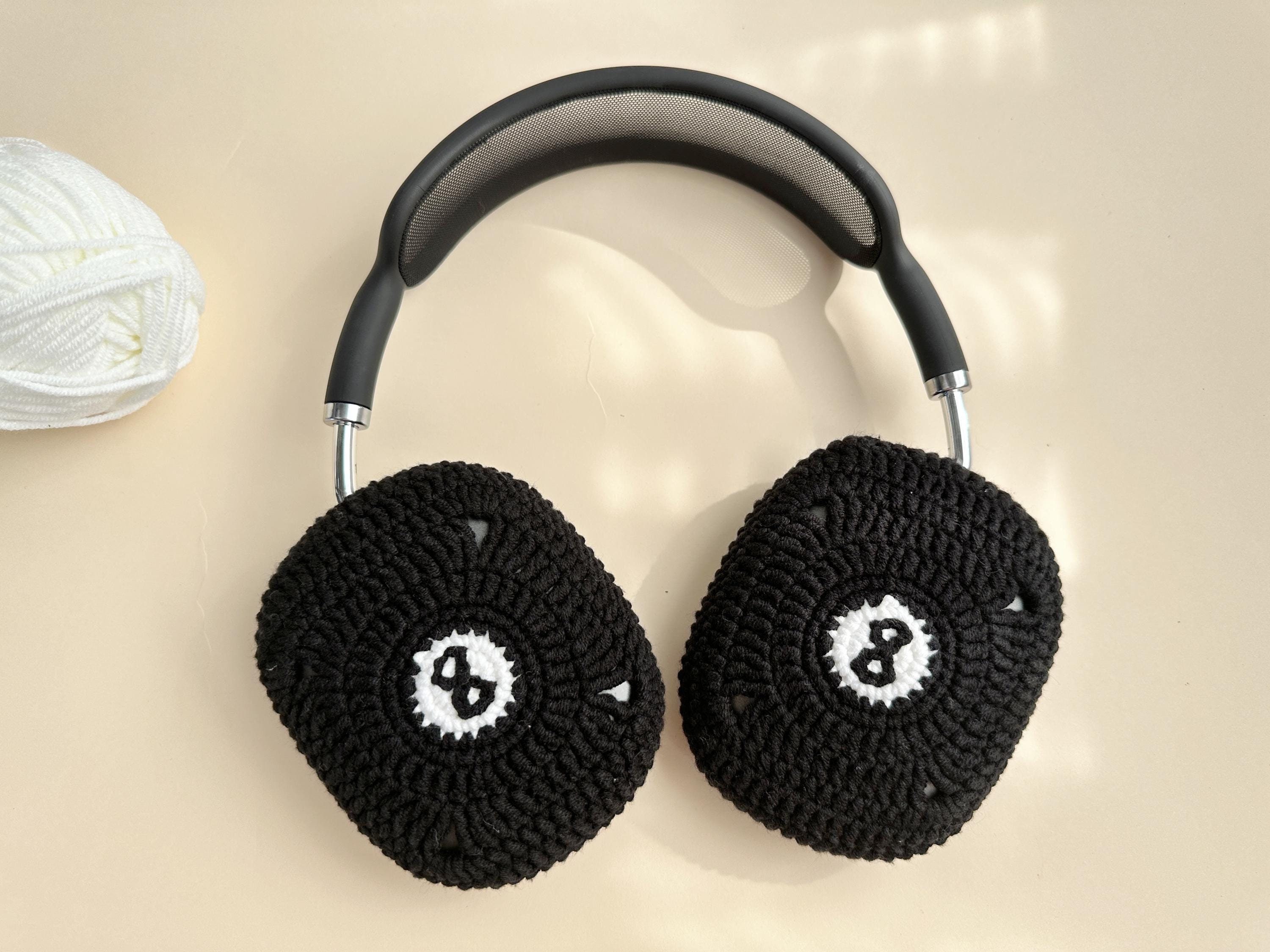 Black 8 Ball Crocheted Airpods Max Cases  Headphone Covers Cute AirPod Max Cover Handmade Gifts