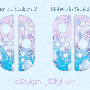 Skin per Joy-Con Nintendo Switch 1 o 2 – Adesivo personalizzabile carino e protettivo – Design a forma di medusa | Wandertech