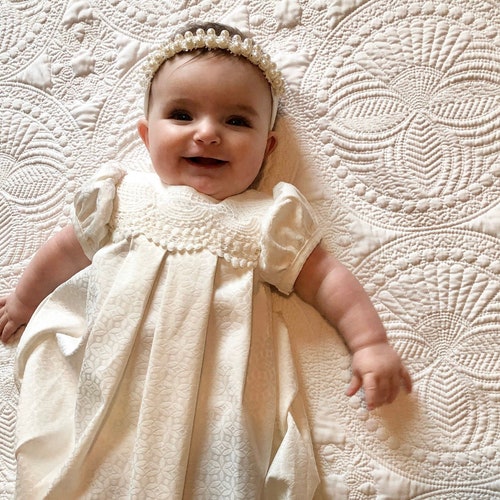 cotton baptism dress