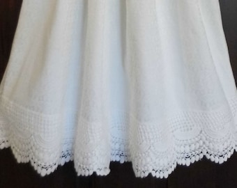Add lace to infant girls Christening, Baptism or Blessing dress, baby girl white lace Christening, Baptism, Blessing gown, infant lace gown