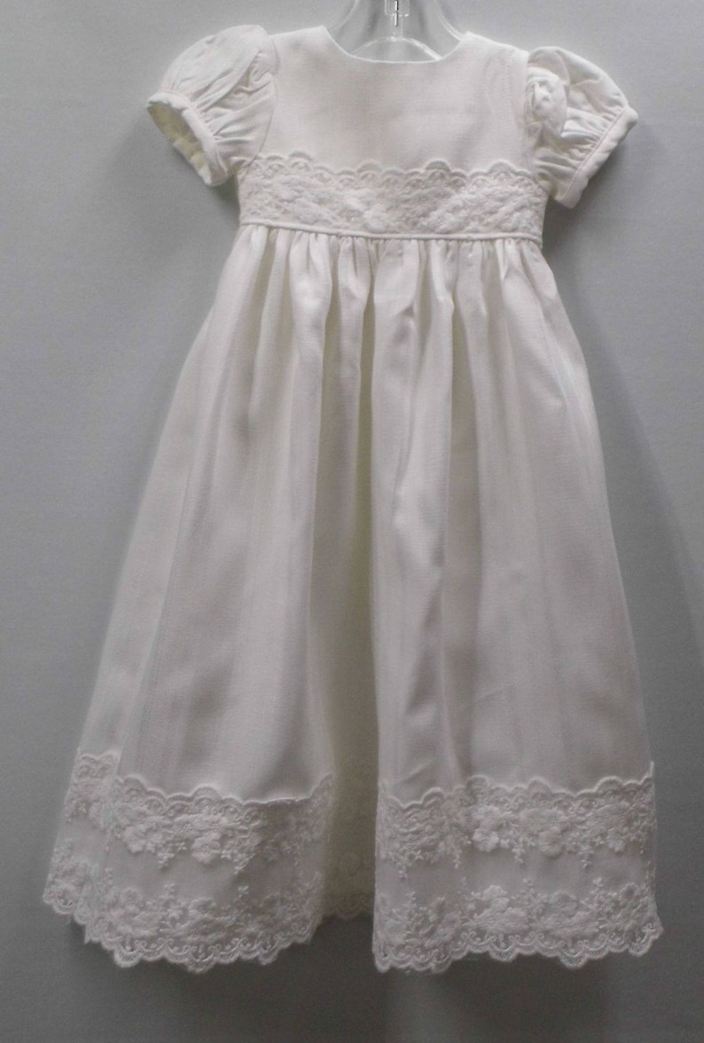 white linen baptism cloth