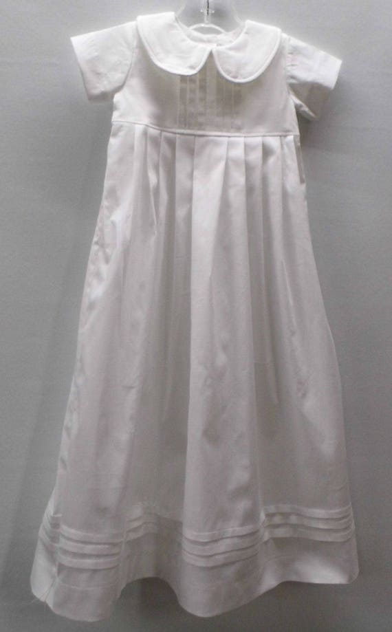 Henry gown,pleated boys gown,christening gown,baptism gown,baby blessing gown,hand pleated gown,white poplin gown,off white linen,boy gown