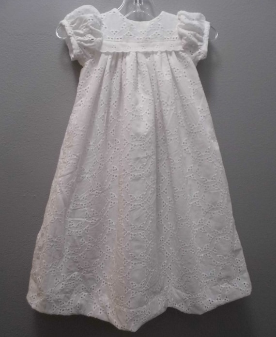 Ailee Eyelet Gown eyelet Christening eyelet Baptism Blessing Gown