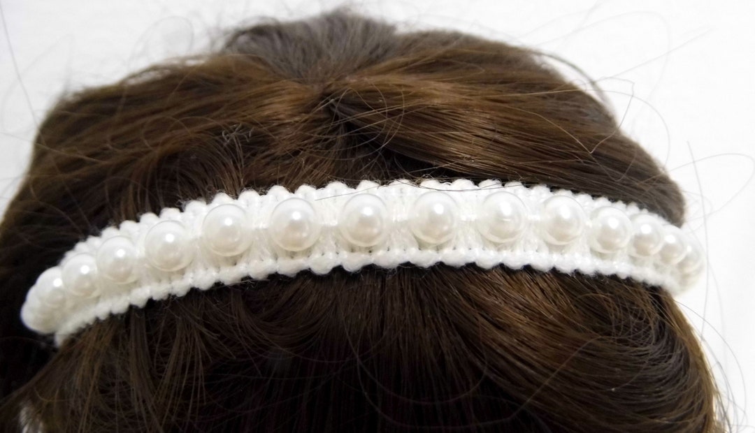 Diadema con cuentas, encaje y cuentas, diadema de cuentas de Zara