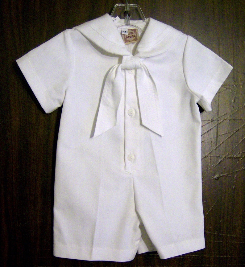 white baptism suit