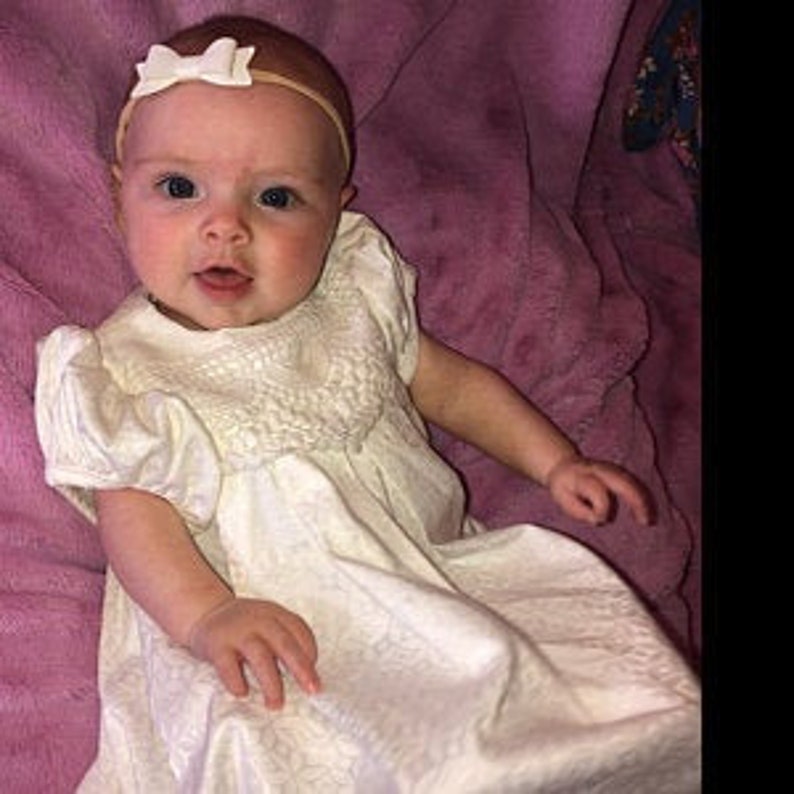 Zara Gown Lace Christening Lace Baptism Dressbaby Blessing Etsy