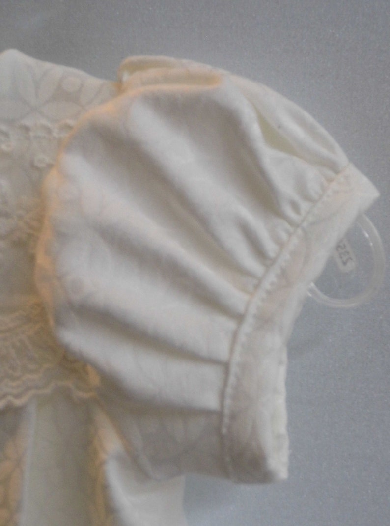 white baby gown dedication gown christening gown Darcey Kate infant embroidered cotton gown blessing gown infant dress baptism gown