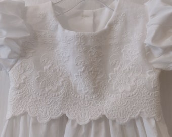 Hope gown,  infant baptism gown, baby blessing gown,baby girl dress, lace christening,handmade heirloom,  infant girl dress,embroidered lace