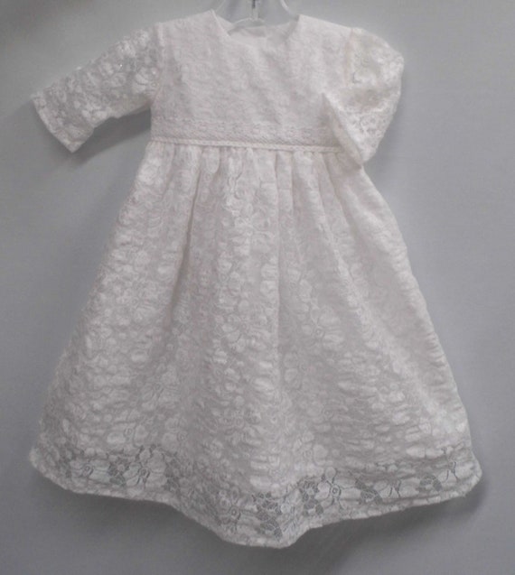 Beth gownlace christening lace baptism dress baby blessing | Etsy