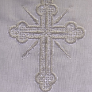 Cross embroidery, white or colored cross,embroidered cross,Religious cross,Christian cross, beautiful cross, elegant cross, cross adornment