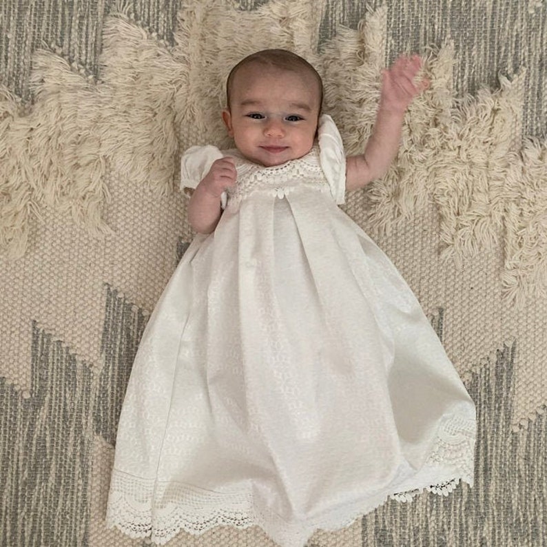 Zara gown lace christening lace baptism dressbaby blessing Etsy