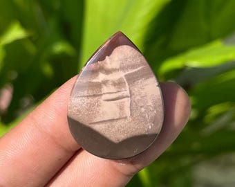 Landskapsjaspis Cabochon Jordfärgad Natursten för Hantverksmässig Smyckestillverkning