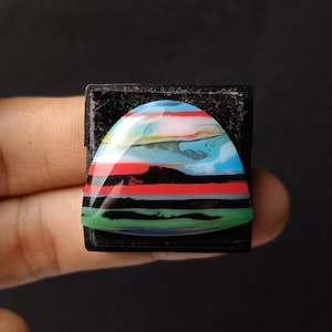 Surfite Cabochon  – Rare, Colorful Gemstones from Recycled Surfboards&quot;