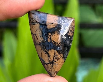 Cabochão de jaspe brechado, pedra natural para confecção de joias, pingente artesanal.