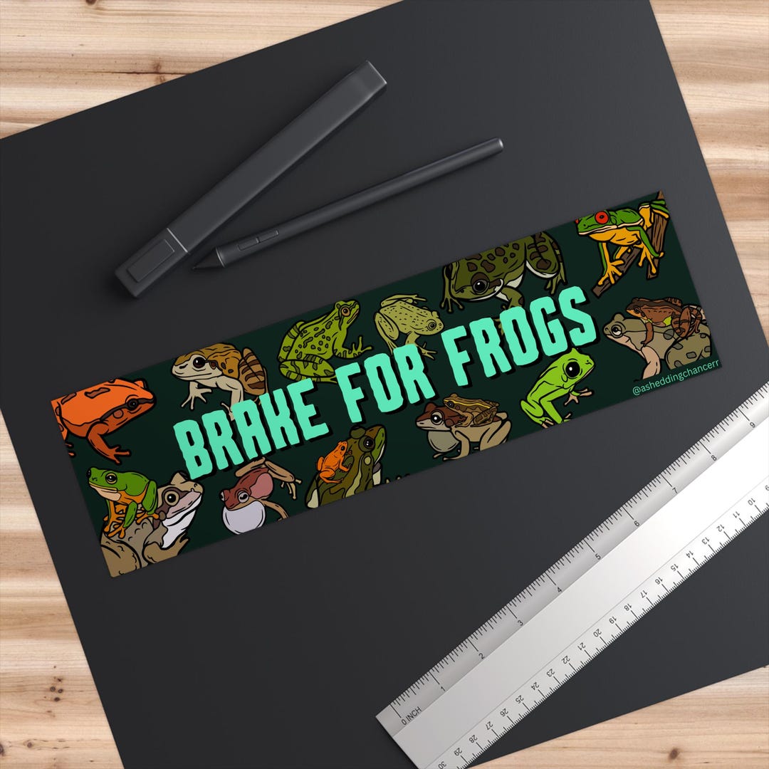 Bumper Stickers: Brake for Frogs Wildlife Conservation and Road Safety ...