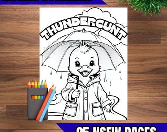 Funny Animal Coloring Book Bundle 2 | 25 Sweary Coloring Pages | Adult Coloring Printable | Cute Animals with Attitude | Stress Relief Gift