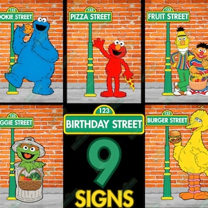 The Streets of Sesame - Borden voor eten en drinken - 9 TOTAAL - digitale download