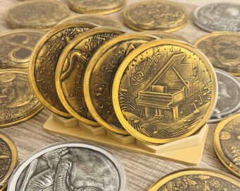 Music Coaster Set - Instrument Resin Art - Epoxy Resin Music Theme – Music Instrument Coaster - Music Themed Gift - Virsiatelier