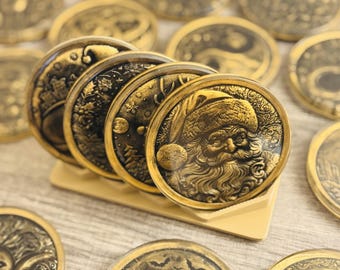 Christmas Coaster Set - Christmas Resin Art - Epoxy Christmas Theme – Christmas Theme Coaster – Christmas Theme Gift – Virsiatelier