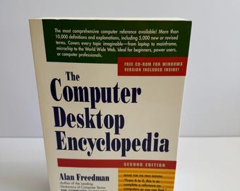 La deuxième édition de l'encyclopédie Computer Desktop par Alan Freedman | Ouvrage de référence informatique vintage