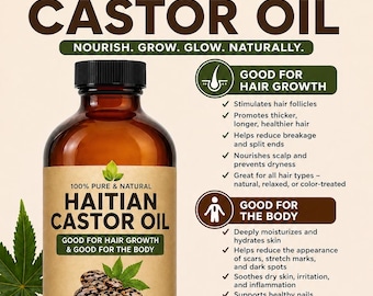 Lwil Maskreti (olio di ricino haitiano) 8 once