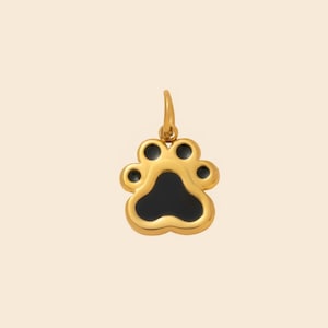 Vergoldete Pfote Charms Hund Katze Pfoten Druck Armband Halskette Haustier Schmuck Anhänger Minimalist Hunde-Liebhaber-Geschenk Welpe Pfotenform zierliches Tier DIY