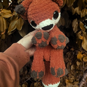 Crochet Fox Plushie: Handmade Cottagecore Stuffed Animal - snuggler