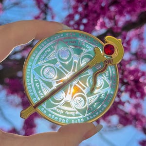 Anime Elf Mage Sousou No Frieren Beyond Journey&#39;s End Magical Staff Zoltraak Spell Circle Deluxe Hard Enamel Pin