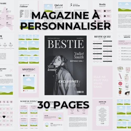 Customizable magazine template - BFF Edition - 30 pages