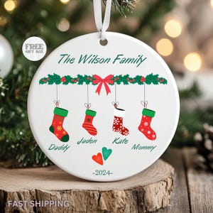 Familie Weihnachten Ornament Kinder Baby Neugeborene Familie Familie Weihnachtsgeschenk Familie mit Haustieren Ornament Personalisierte Familien Porträt