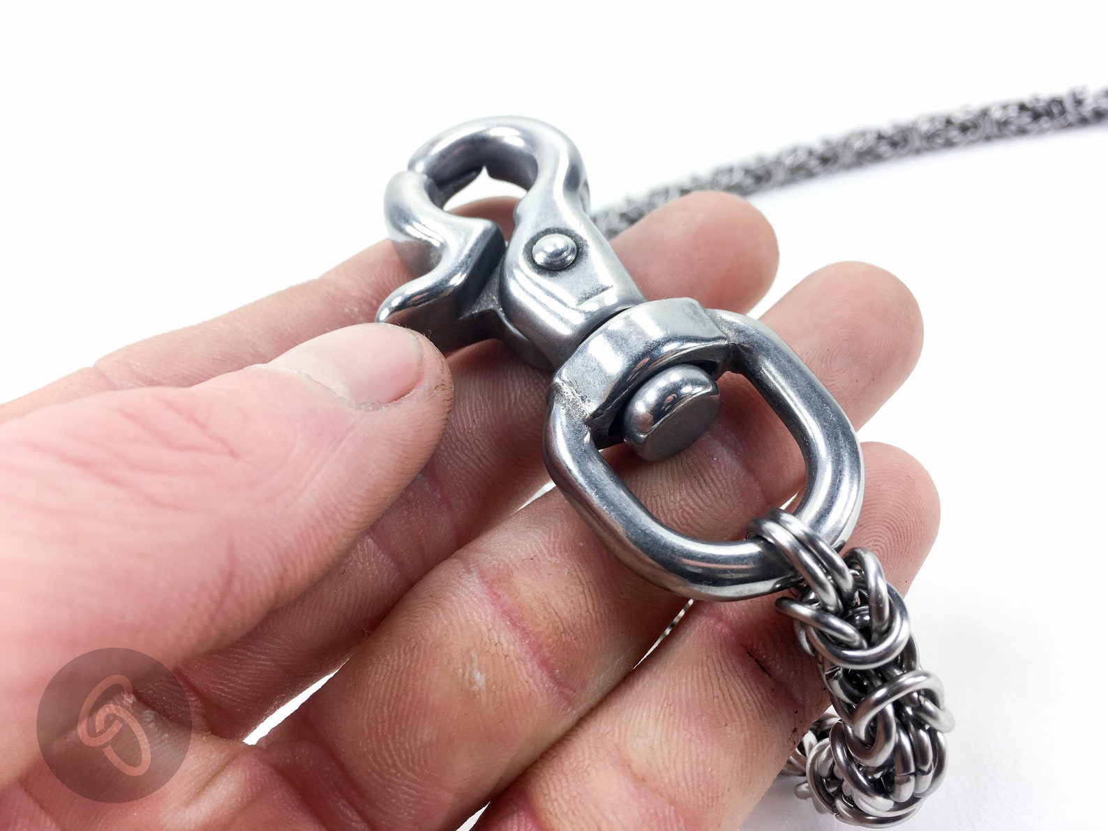 Chainmaille Wallet Chain Stainless Steel Byzantine Thick Etsy