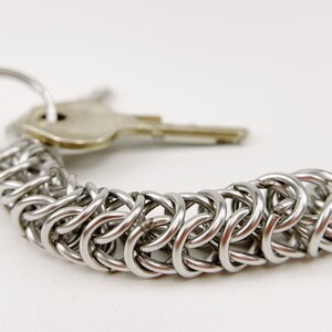 Chainmaille Schlüsselanhänger - Box Kette - Geschweißtes Glied