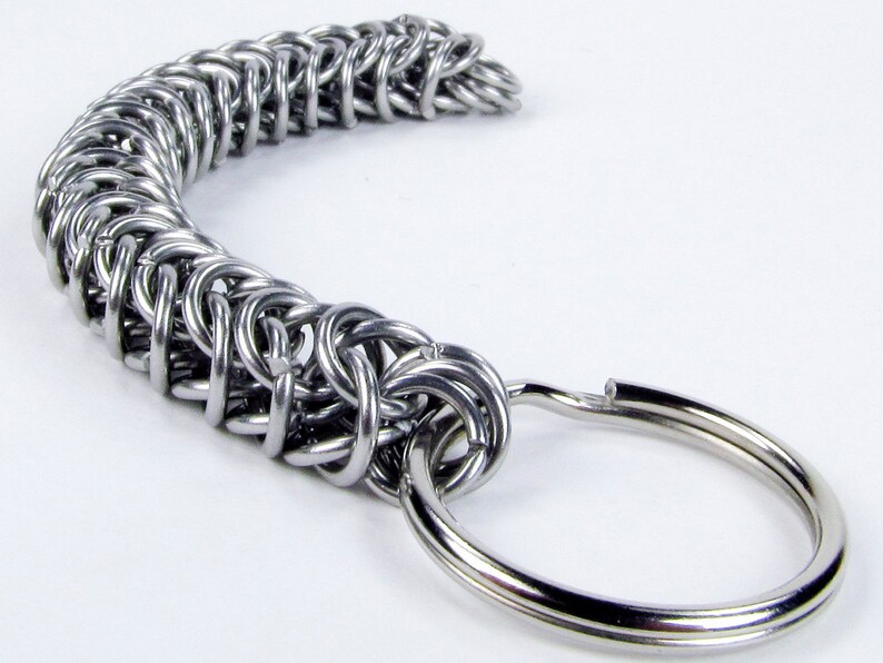 Chainmaille Keychain Boxchain Pattern Etsy