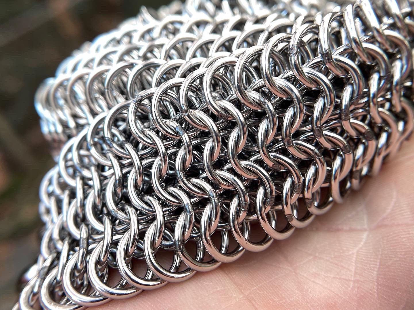 Chainmaille Belt - Welded-link Stainless Steel - 6-in-1  display picture 3