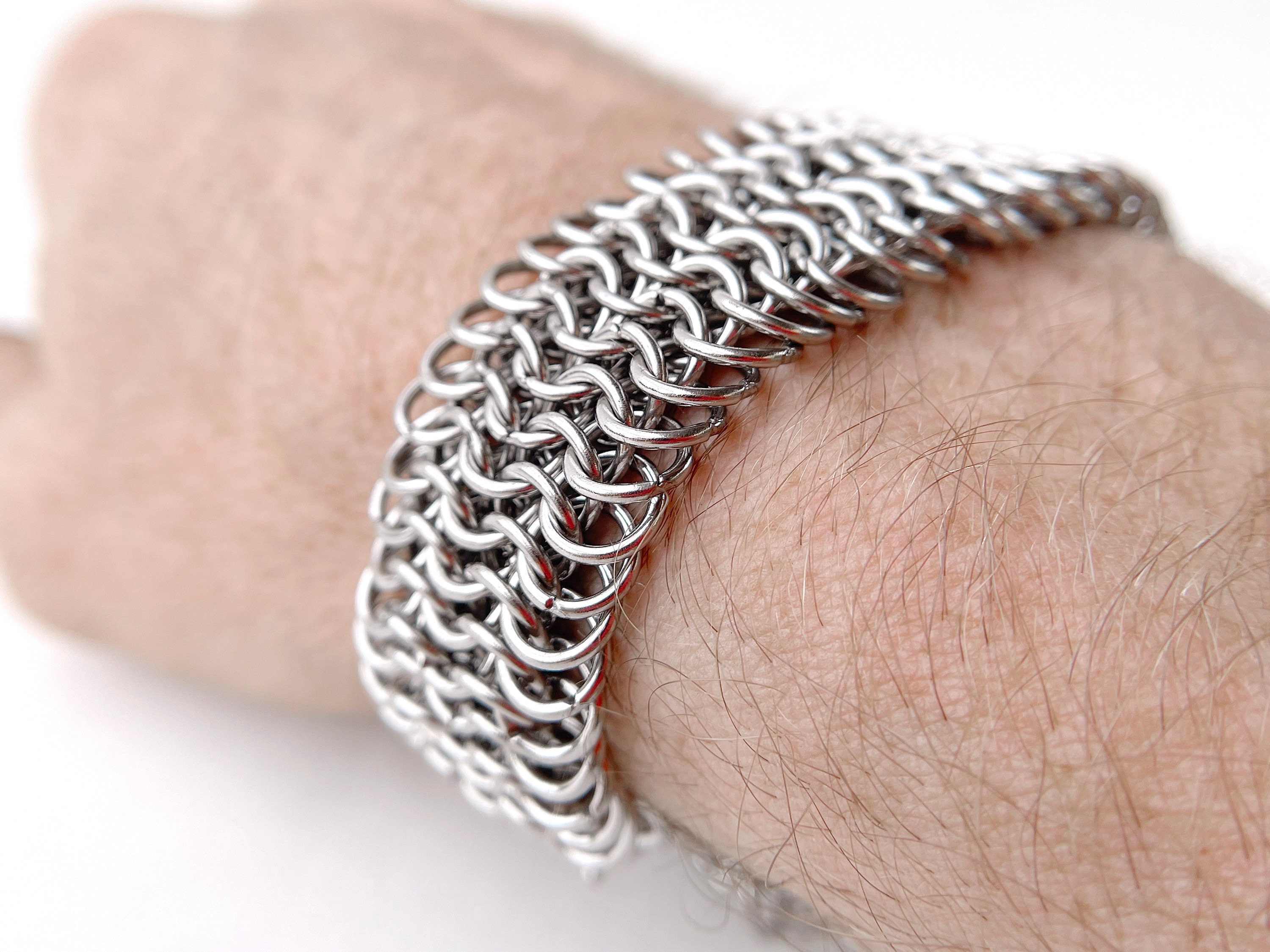 Elegant Stainless Steel Micromaille Chainmail Ring