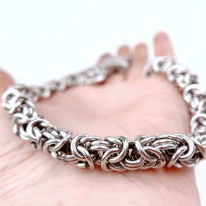 Geschweißte Chainmaille Geldbörsenkette - Edelstahl Byzantiner - Dick