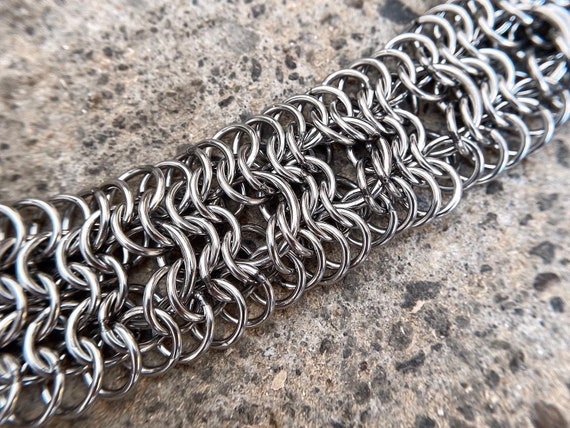 Chainmaille Belt Welded Link Stainless Steel 6 in 1 Pattern