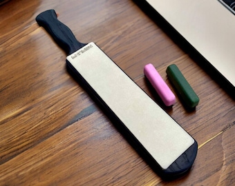 Leather knife sharpener , Wooden and leather sharpeners , Tools for blades and razors , Leather sharpener , sharpening tool , leather strop