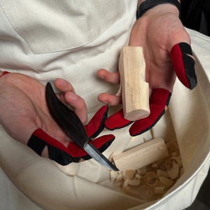 Indispensable cut protection , red finger guards , woodworking for men , best for carver , woodworker , handmade , embroidery , woodcarving
