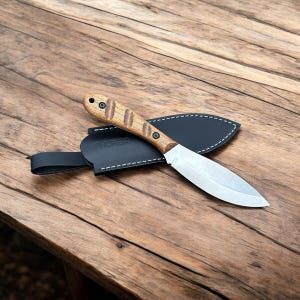 Stainless steel knife 3 mm , handmade knife , knife for hunting, skinning , fishing , bushcraft , gift for him , nesmuk. canadian belt knife