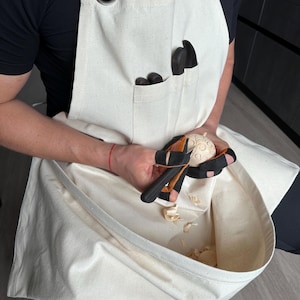 Carver&#39;s apron . apron for sewing , handmade , embroidery , wood carving , woodworking/ We will pay the customs fees for the US for you.
