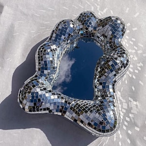 Disco Ball Mirror  Mosaic Tiles Funky Wall Frame Decor