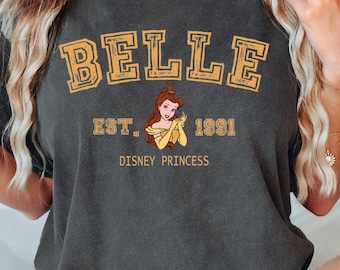 Disney Belle Shirt, Disney Castle, Watercolor, Disney Princess Belle Shirt, Minnie Mouse Head Themed, Disney Matching, Princess Belle Shirt