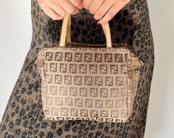 Fendi Vintage 1990s Zucchino FF Plaque handbag in excellent
