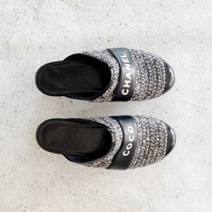 Coco chanel clear slides clearance