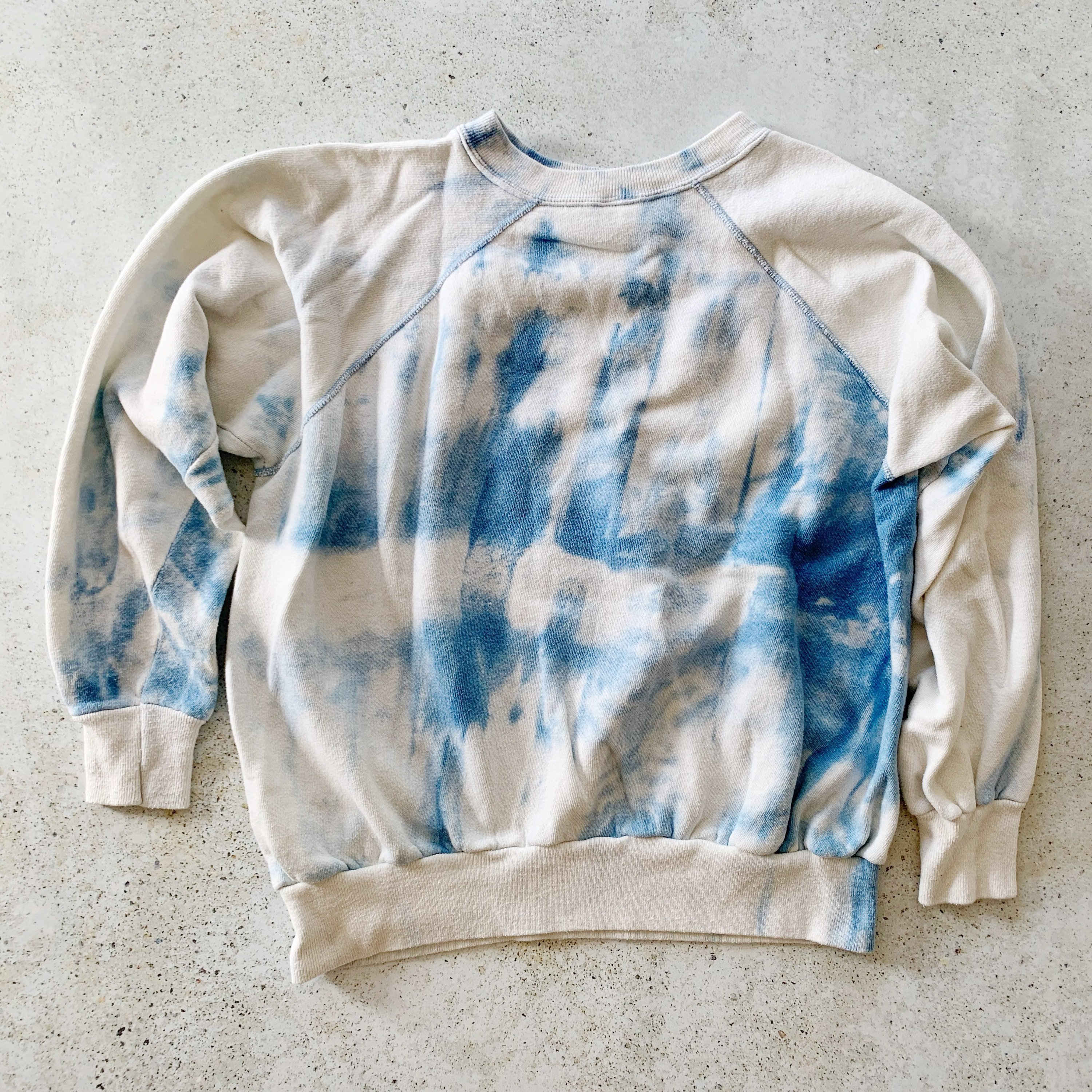 Vintage Sweatshirt SEASIDE OREGON Tie Dye Beach Coastal Nautical Summer Raglan Pullover