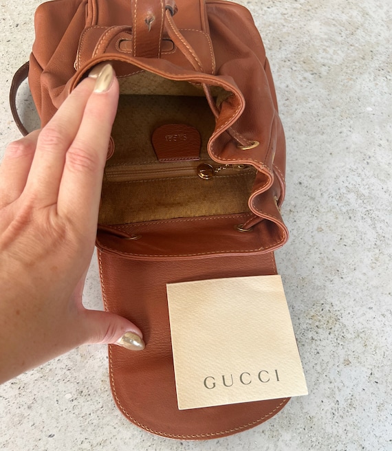 Vintage Bag | GUCCI GG Bamboo Leather Mini Backpa… - image 9