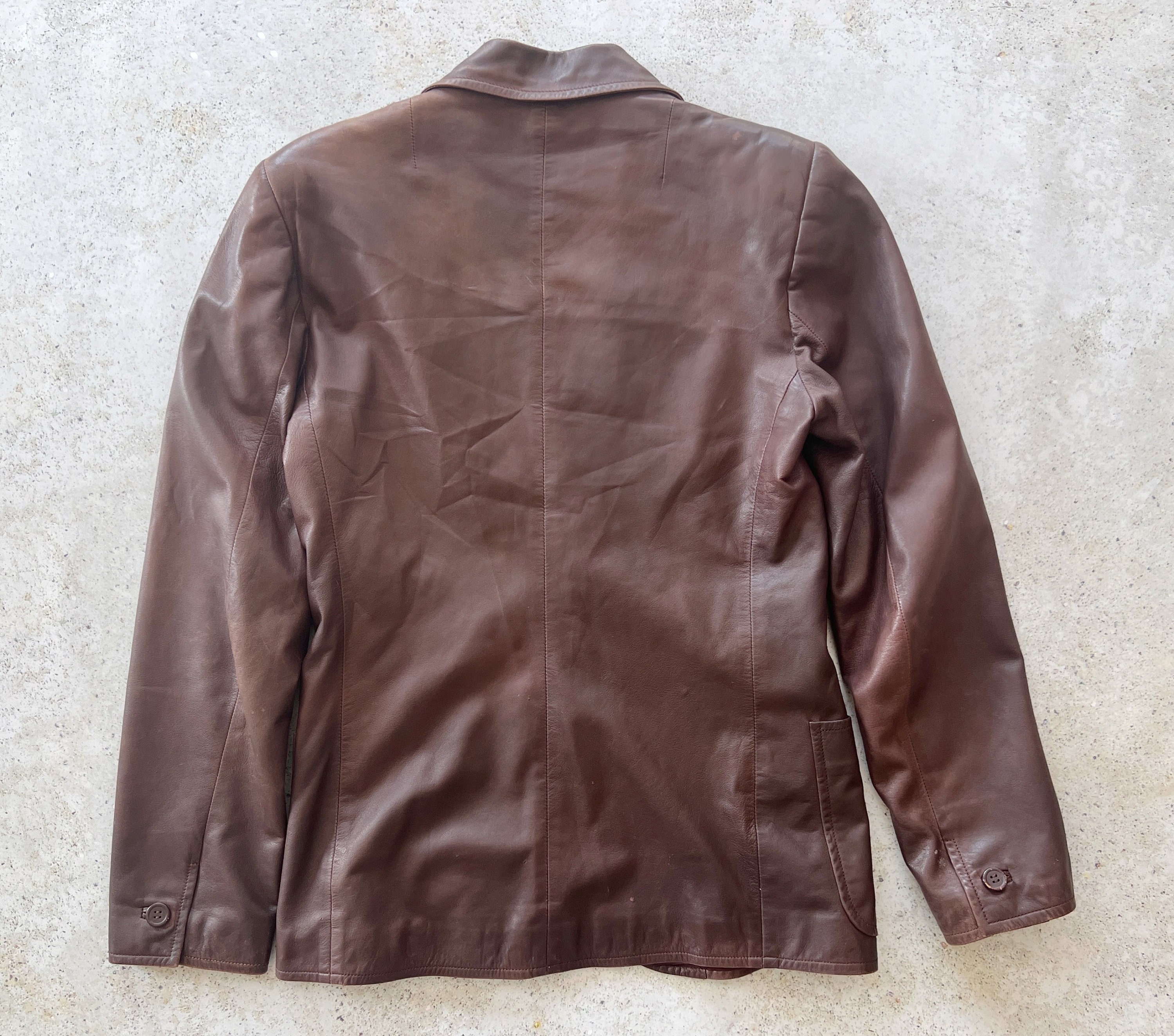 Vintage Jacket | GUCCI Leather Blazer Jacket Coat Luxury Designer