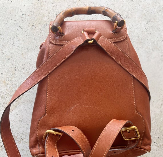 Vintage Bag | GUCCI GG Bamboo Leather Mini Backpa… - image 7